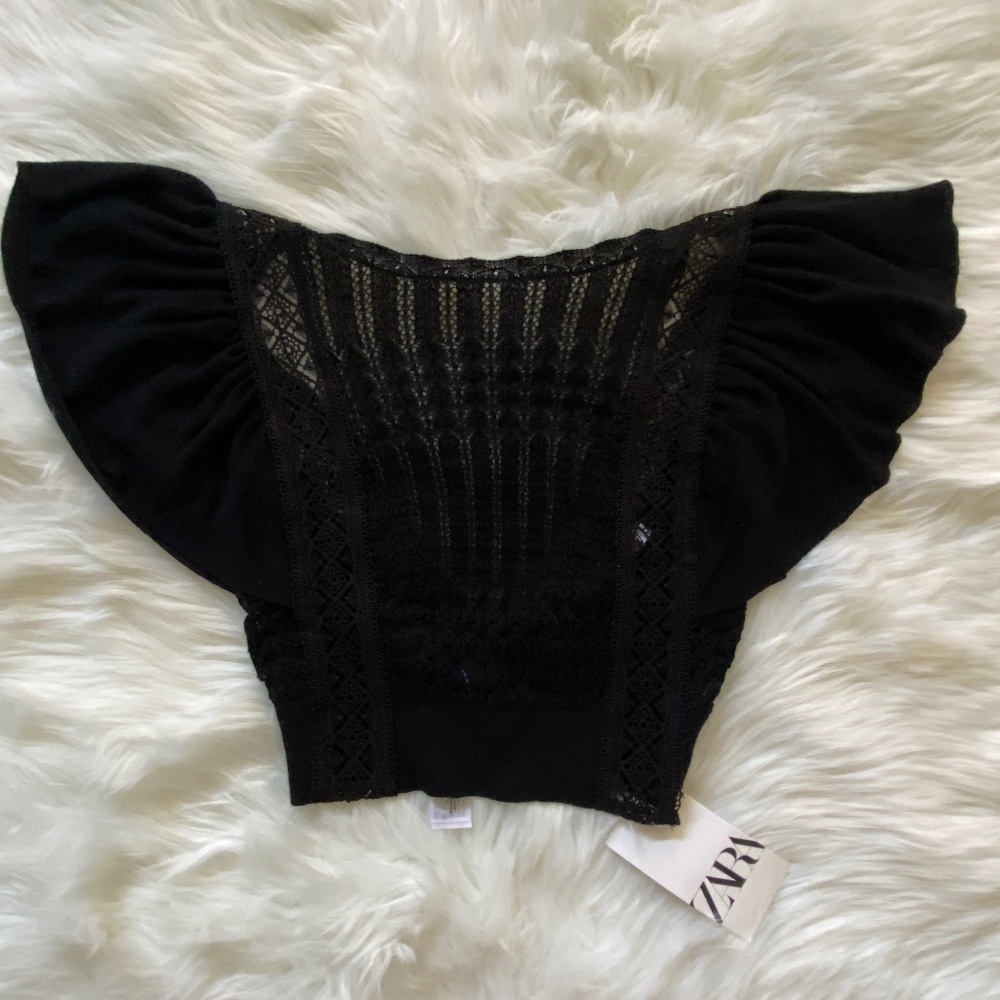 Zara crochet lace top